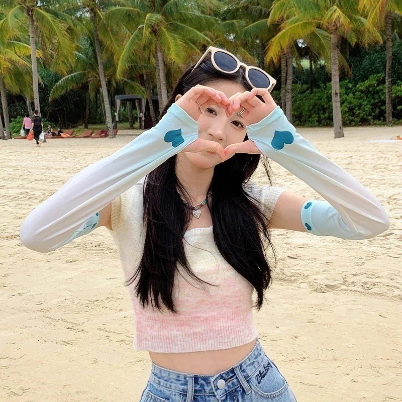 【20点セット】メガ割日系氷糸袖カバー女性は日焼け止めを大きくして愛のの袖のグラデーション色桃心氷袖女性になった値下げセール