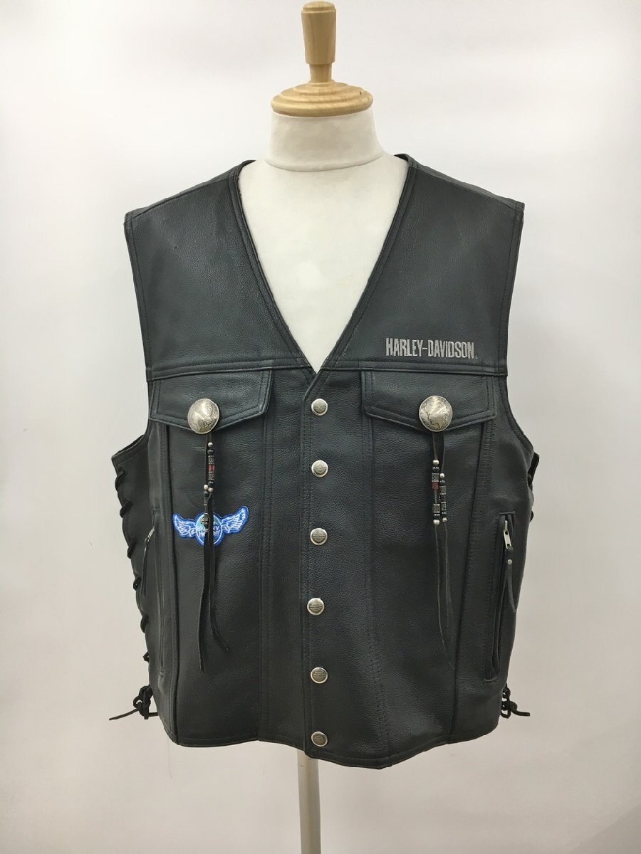 ハーレーダビッドソン HARLEY-DAVIDSON レザーベスト XL ブラック 2511WT007