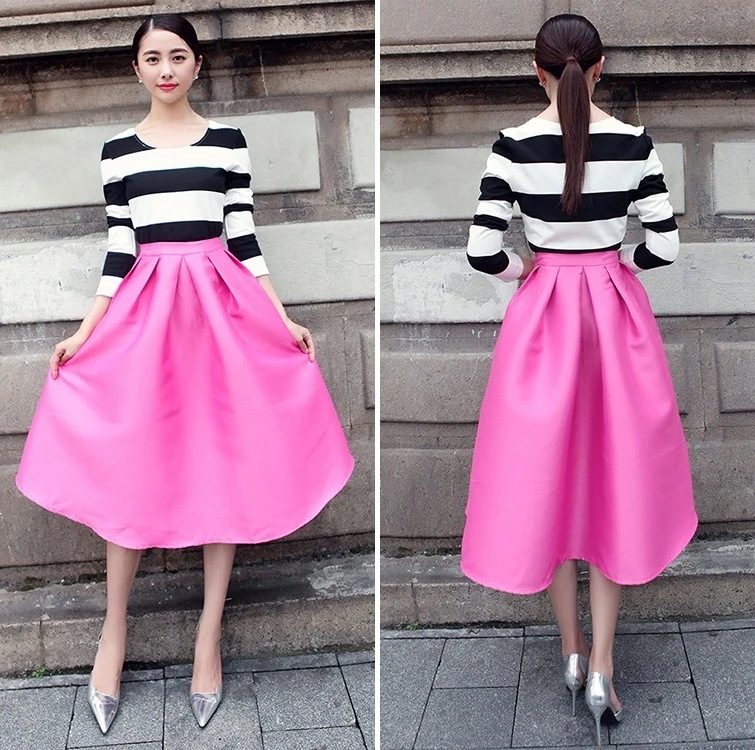 スカート フレアスカート 膝下 ミディ丈 フレア ワイド Aライン ハイウエスト かわいい 大人可愛い きれいめ シンプル カジュアル 大人 上品 おしゃれ お洒落 かっこいい こなれ感 ラフ