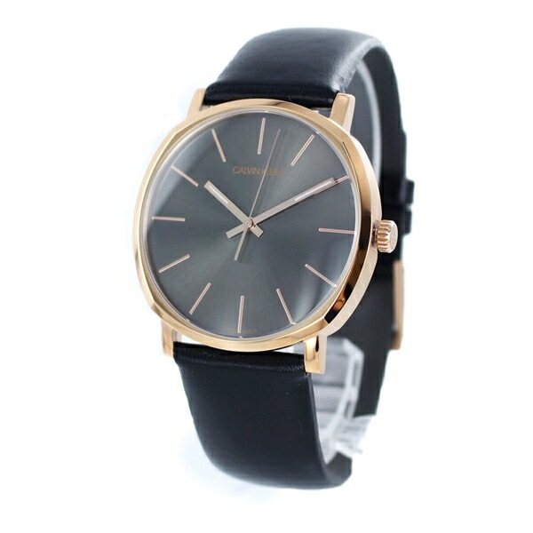 CALVIN KLEIN カルバンクライン CK スイス製 時計 メンズ 腕時計 Posh ポッシュ 40ミリ ローズゴールド ブラック レザー 革 K8Q316C3 時計