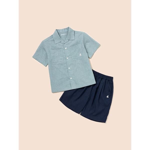 [BEANPOLE KIDS] クラシックリネン上下セット ライトグリーン (BI5465U03L)