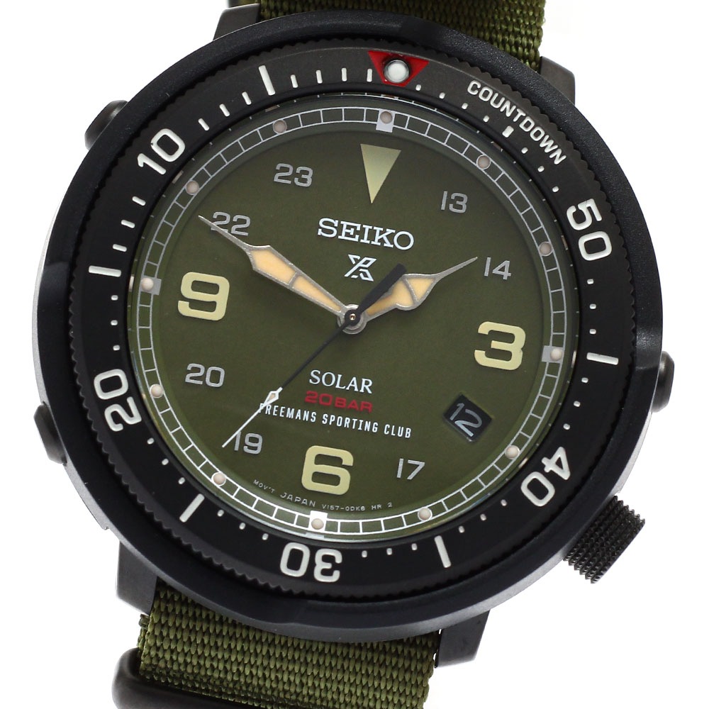セイコー SEIKO SBDJ023/V157-0CH0 プロスペックス フィールドマスター フリーマンズ 300本限定 ソーラー メンズ 極美品 箱・保証書_931550【中古】