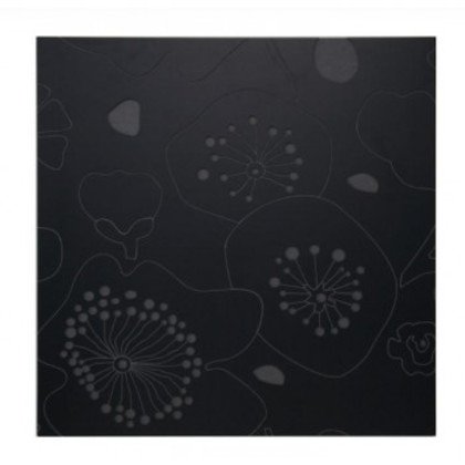 プラデック ウォール アート「フラワーズ」 ブラック PL-16505