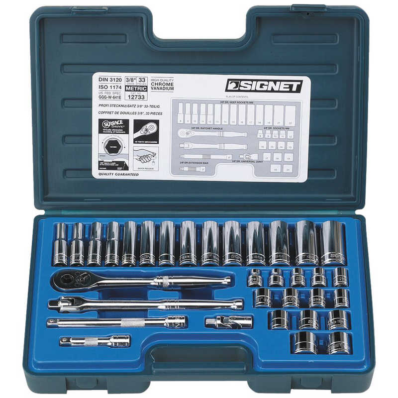 SIGNET　3/8DR 33個組 ソケットレンチセット　12733