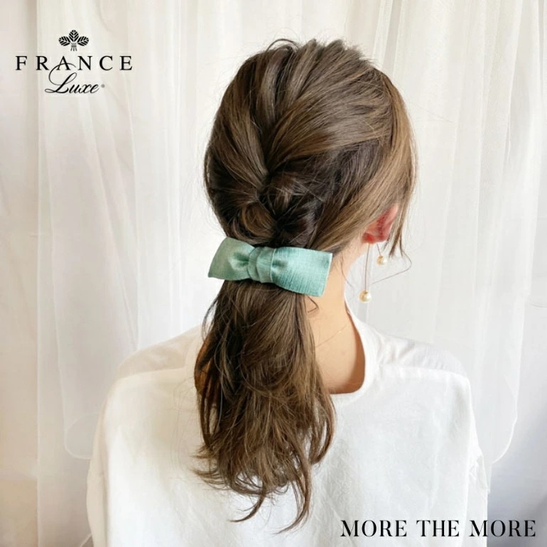 France Luxe フランス ラックス バミューダ ボウ ボリューム バレッタ (マトカ プール) 100% シルク 絹 リボン ポニーテール ヘアクリップ 高級 まとめ髪 レディース ヘアアクセ 17,013円