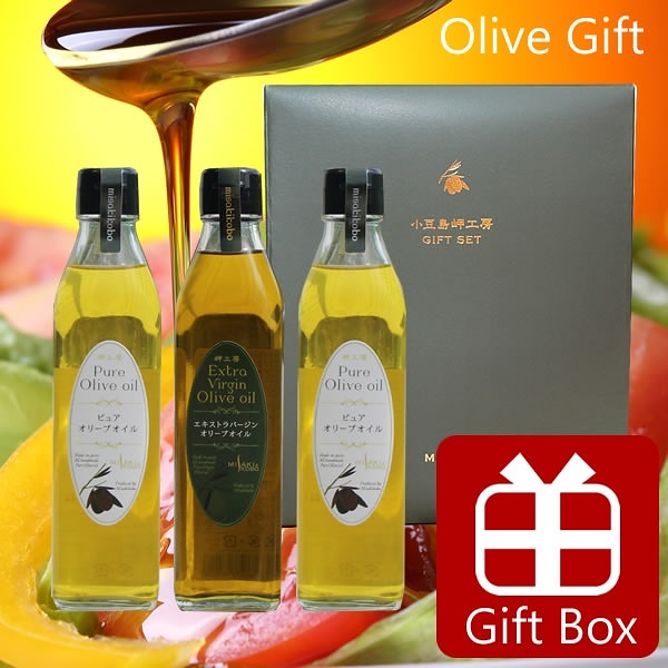 父の日 お中元 御中元 ギフト 送料無料オリーブオイル ギフト G-012 3本セット（スペイン産）小豆島 オリーブオイル 岬工房 ピュアオリーブオイル オリーブギフト エキストラバージンオ