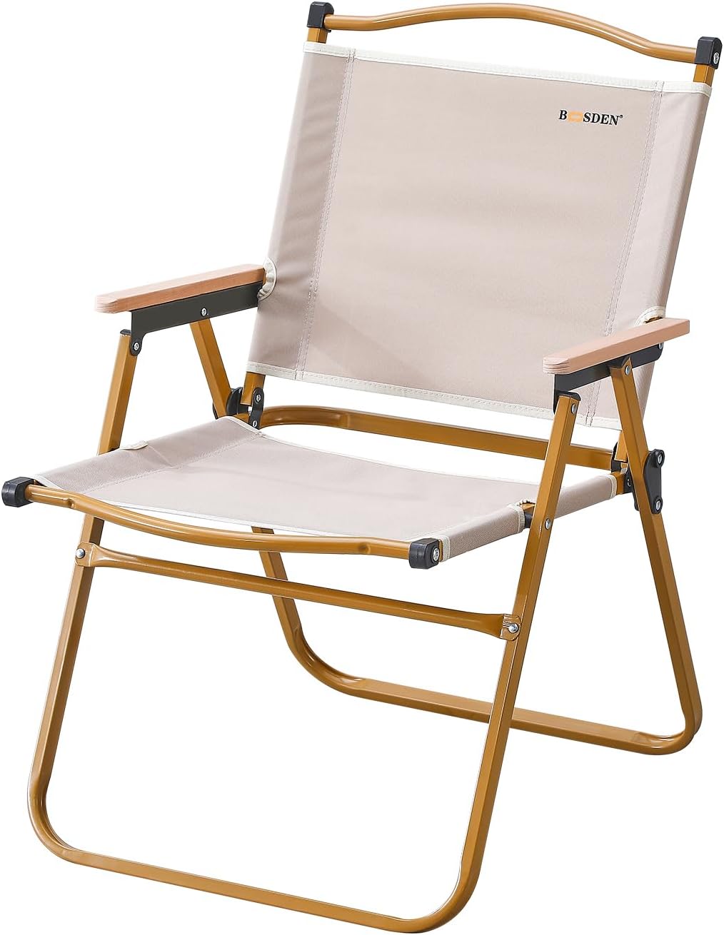 BOOSDEN キャンプチェア アウトドア チェア 耐荷重150KG カーミットチェア 折りたたみ椅子 軽量 携帯便利 持ち運び 室外椅子 折り畳み椅子 コンパクト ロータイプ シンプル カーキ
