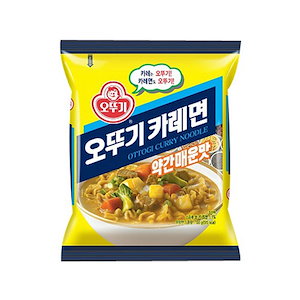 [韓国人気ラーメン] オットゥギ カレーメン 少し辛口 130g x12個