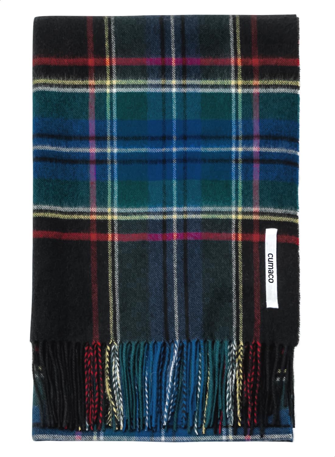 [cumaco] カシミヤ100% チェック ストール クラシックブラック ユニセックス レディース メンズ カシミヤストール カシミア カシミアストール マフラー ブランド 205cm×60cm C