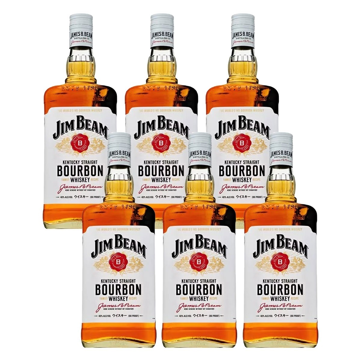 【ケース販売】サントリー ジムビーム ホワイト 1750ml×6本