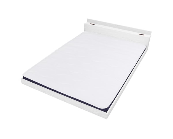 アイリスオーヤマ マットレス付きフロアベッドD SBM-D ホワイト(ダブル)