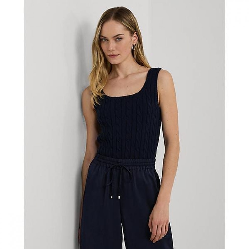 ローレンラルフローレンケーブルニットノースリーブセーター (WMLRSWESCM20025410)