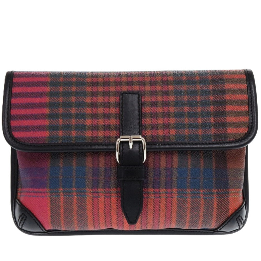 新品同様 チェック 1N379 ショルダーバッグ PVC/レザー マルチカラー 1449【中古】 レディース