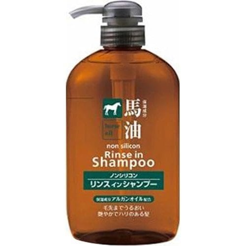 セット品 熊野油脂 馬油リンスインシャンプー 600ml ×6個