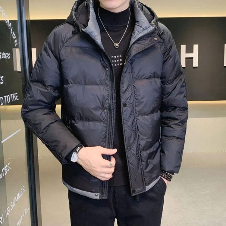 品質いいな新品 ダウン90% 秋冬　ダウンコート メンズ ダウンコート ショート メンズ ダウンジャケット フード付き ショート丈　コート アウター ダウン 防寒保温