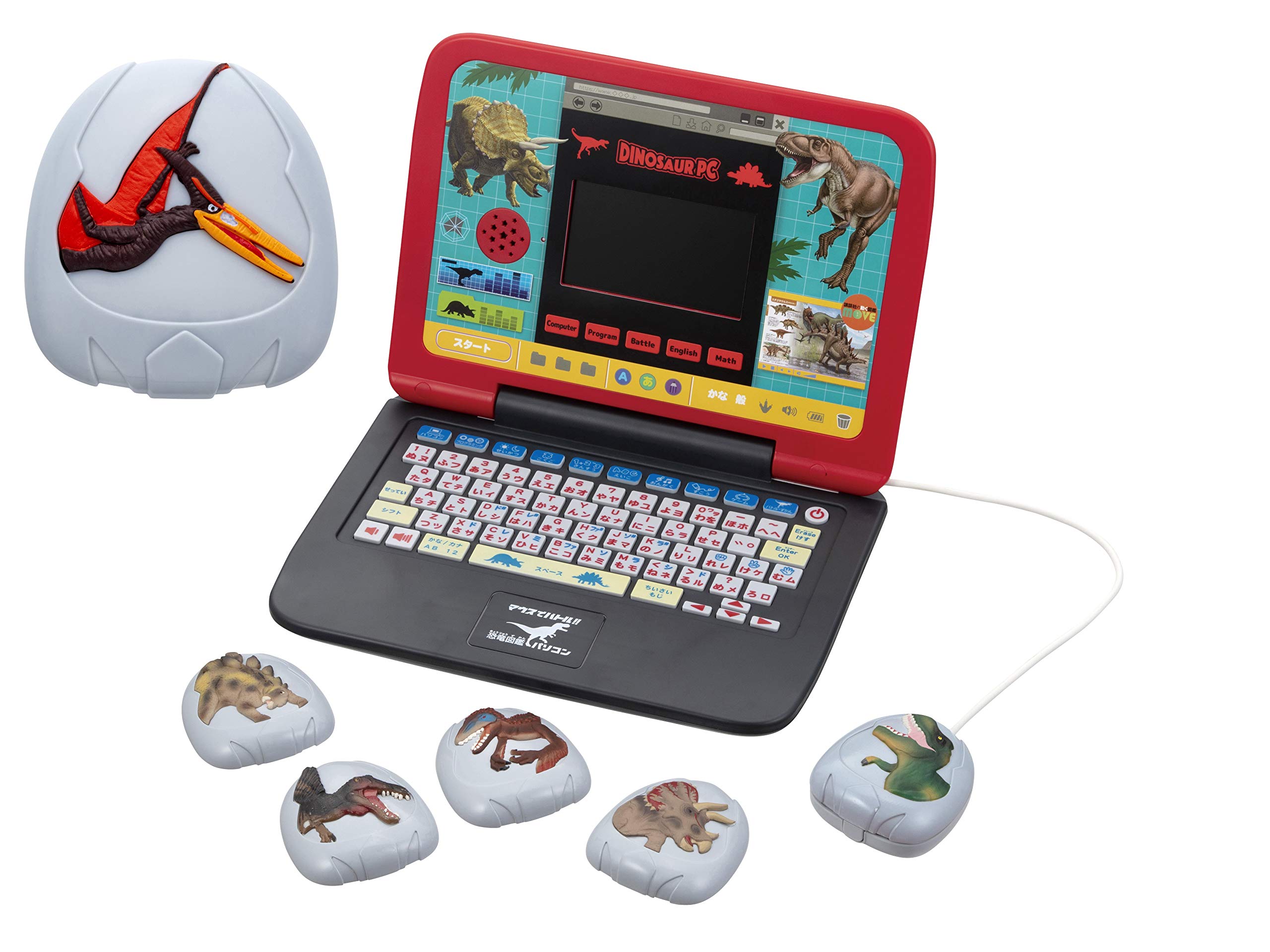 【メーカー特典あり】マウスでバトル!! 恐竜図鑑パソコン プテラノドンのマウスカバー付き