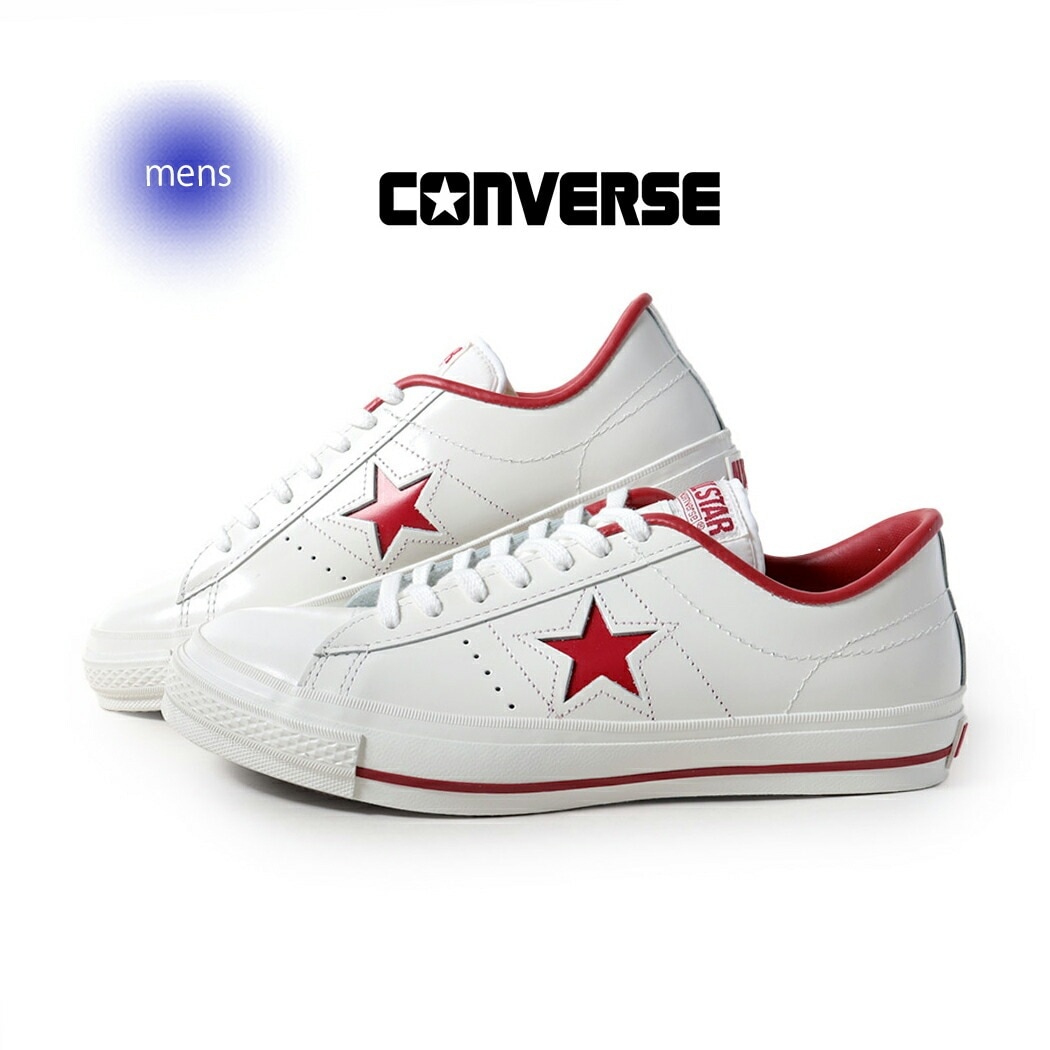 CONVERSE コンバース ワンスター スニーカー ONE STAR J WHITE/RED ( 日本製 MADE IN JAPAN ホワイト 白 レッド 赤 メンズ CT 32346512 )