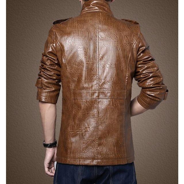 レザージャケット ブルゾン メンズアウター 革ジャン ライダースジャケット スタンドカラー 裏ボア 裏起毛 ミリタリーコート メンズ 防寒 防風