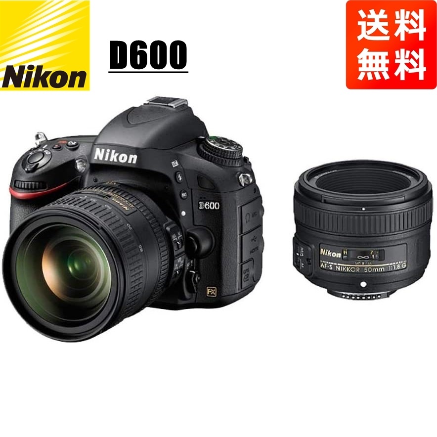 D600 24-85mm 50mm ダブルレンズセット デジタル一眼レフ カメラ 中古