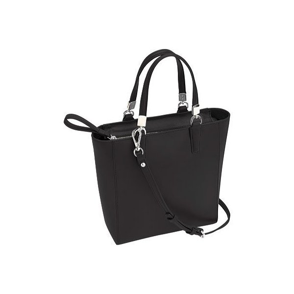 Royce Leather RFID Blocking Mini Tote Cross Body Bag in Saffiano Leather， Black， One Size 並行輸入品