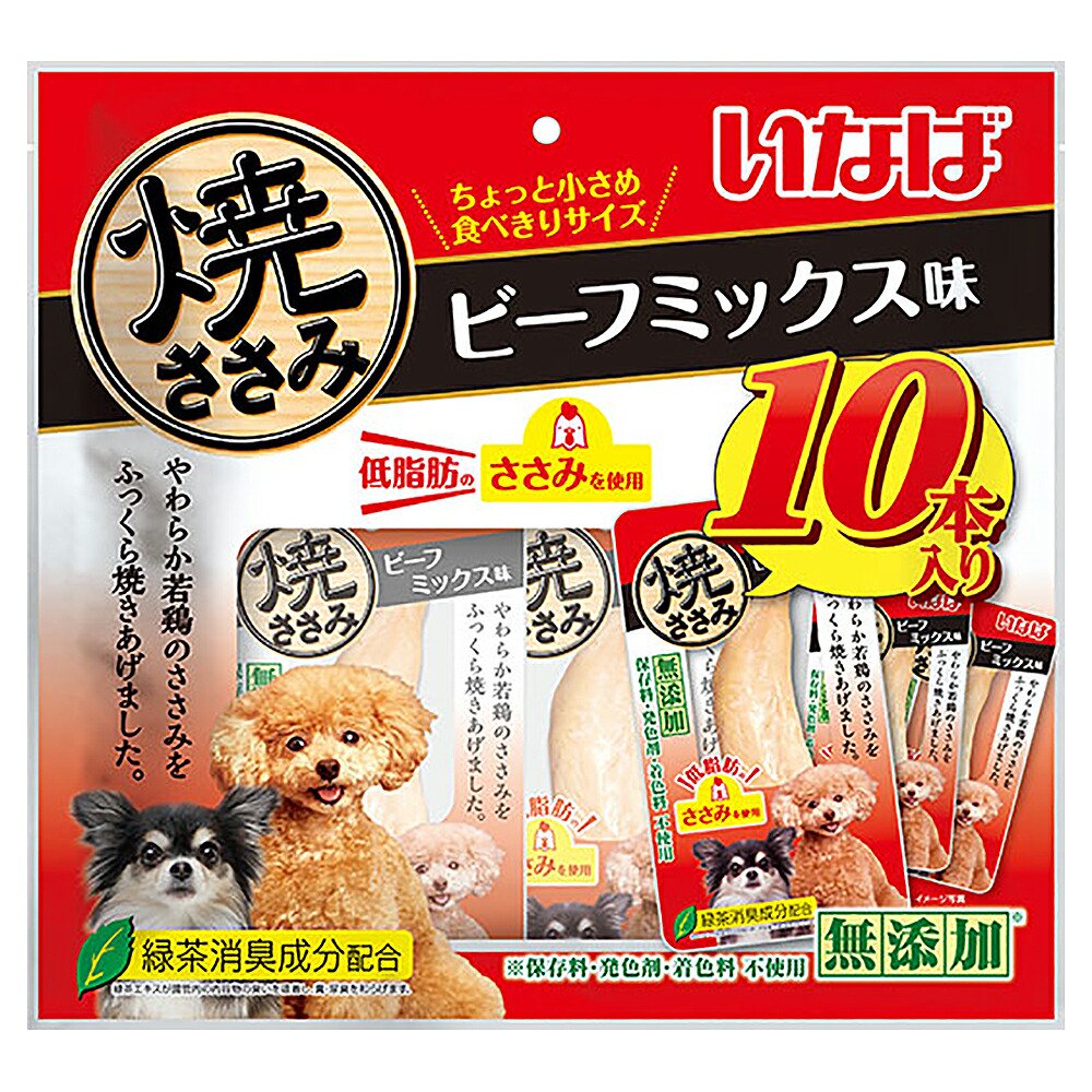 いなば　焼ささみ　ビーフミックス味　１０本入りX１２　ＣＲＣ45―14―05―10―02