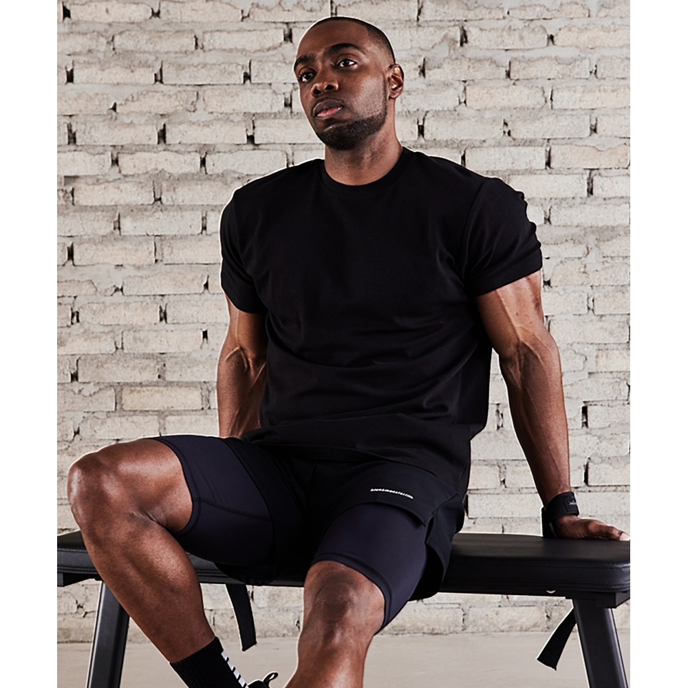 ブラックモンスターフィットコットンポリハーフスリーブ (ブラック) /BM230106