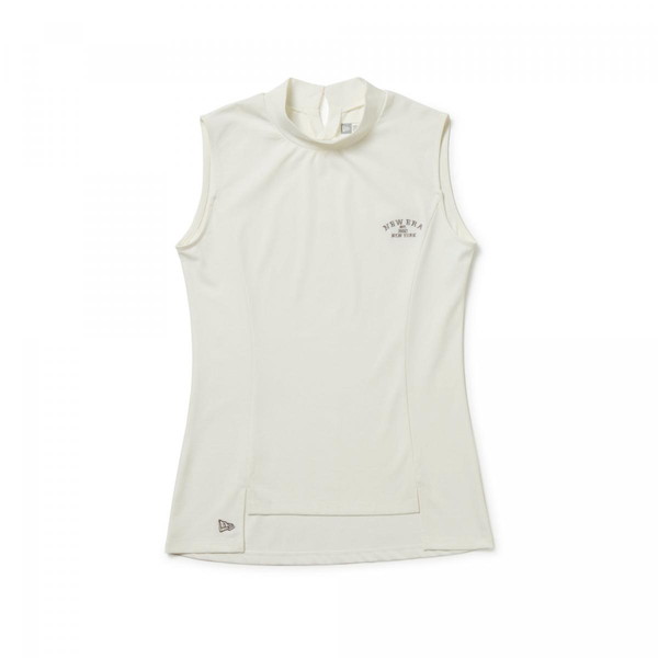 ニューエラ NEW ERA Womens ノースリーブ ミッドネック Tシャツ ホワイト ゴルフ 14391455