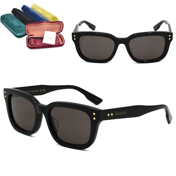 サングラス GG1605SK-001 サングラス アジアンフィット メンズ レディース ユニセックス ブラック グレー