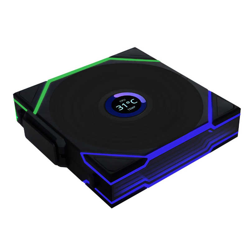 LIANLI　UNI FAN TL LCD Wireless 120 BK Single Pack ブラック　UF-TL120-LCD-WLS-1B