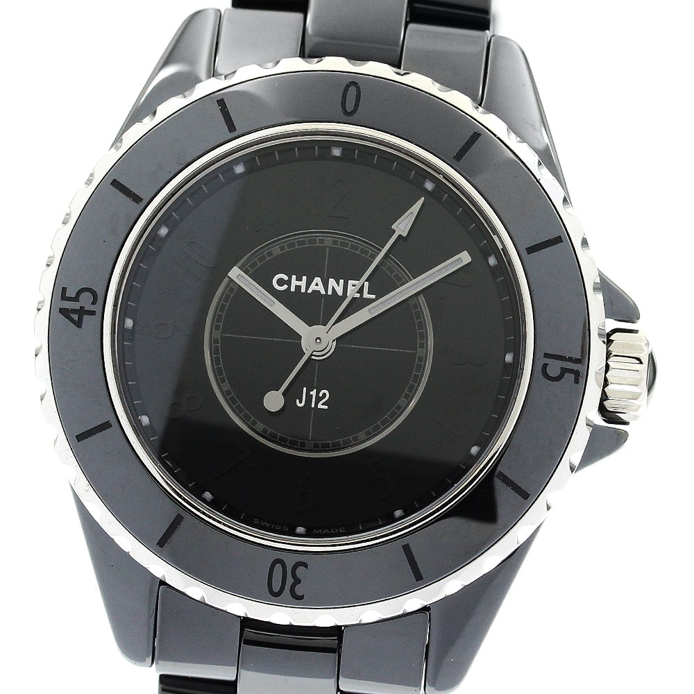 シャネル CHANEL H6346 J12 ファントム クォーツ レディース 極美品 箱・保証書付き_894296【中古】