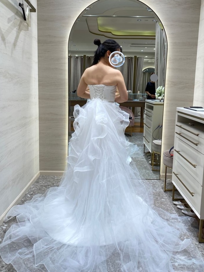 パーティードレス ローズピンク 上質オーガンジー ミニドレス 可愛い  