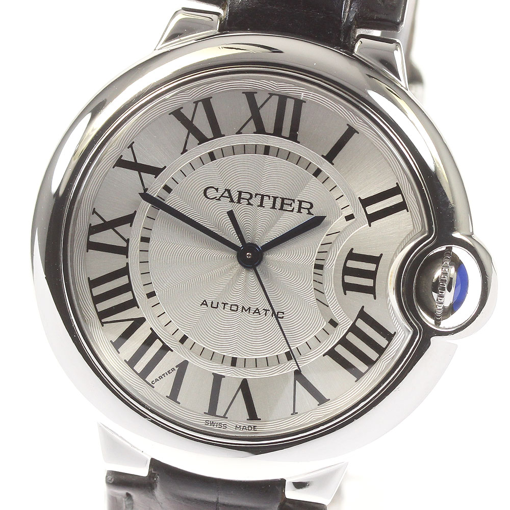 カルティエ CARTIER W69017Z4 バロンブルー 36ｍｍ 自動巻き ボーイズ 保証書付き_821246【中古】