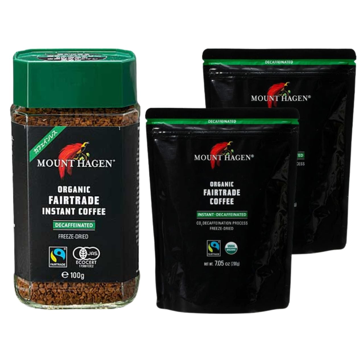 マウントハーゲン カフェインレス 詰替用 2種 計3個 アラビカ豆 セット アソート 詰め合わせ コーヒー 珈琲 ノンカフェイン