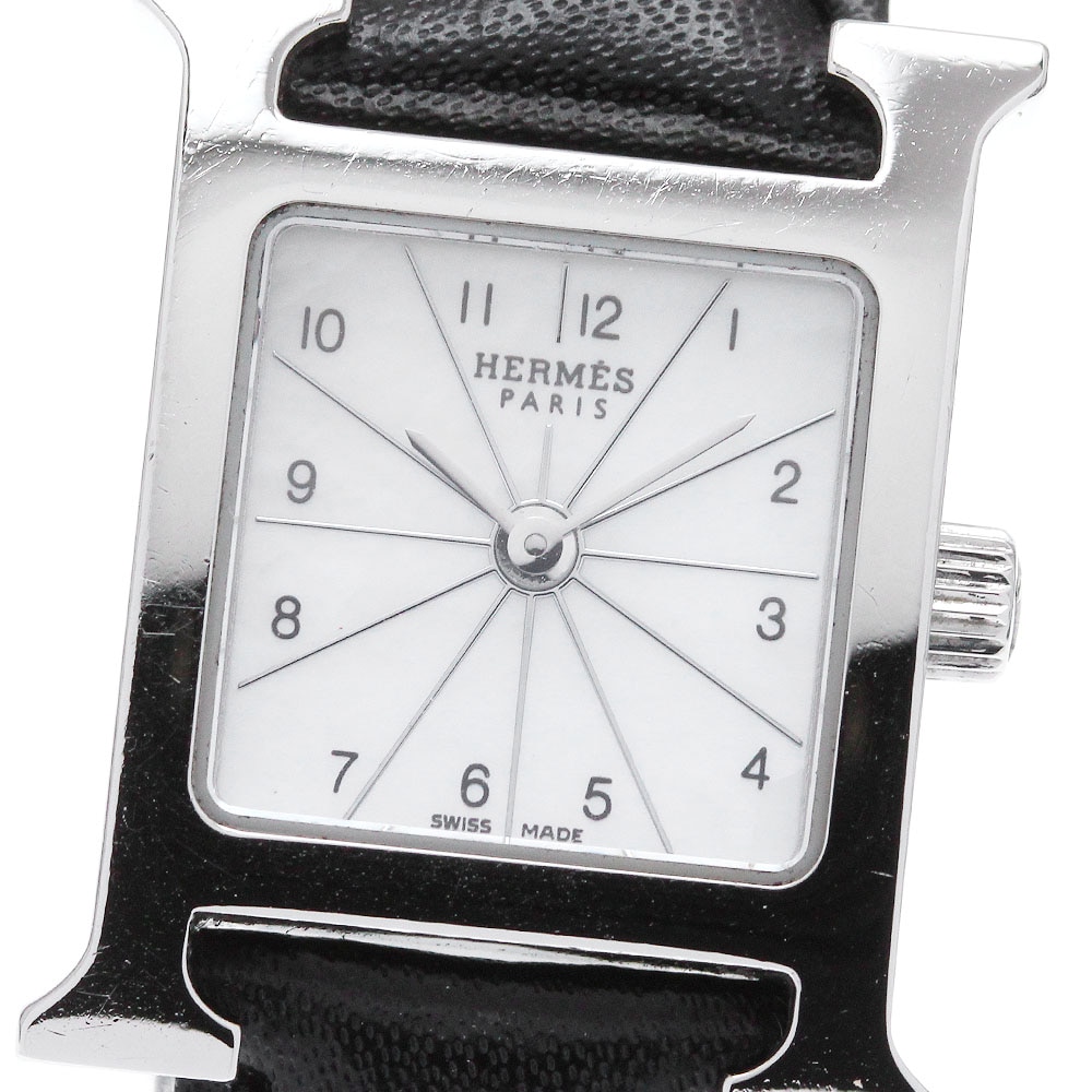 エルメス HERMES HH1.110 Hウォッチ ミニ シェル文字盤 クォーツ レディース _824900【中古】