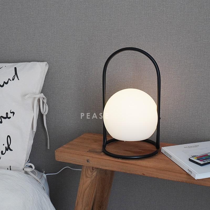 ハンドル付き ボールライト ランプ 16色 リモコン付き USB充電 ポータブル 持ち運び テーブルライト 照明 おしゃれ シンプル 北欧 韓国インテリア