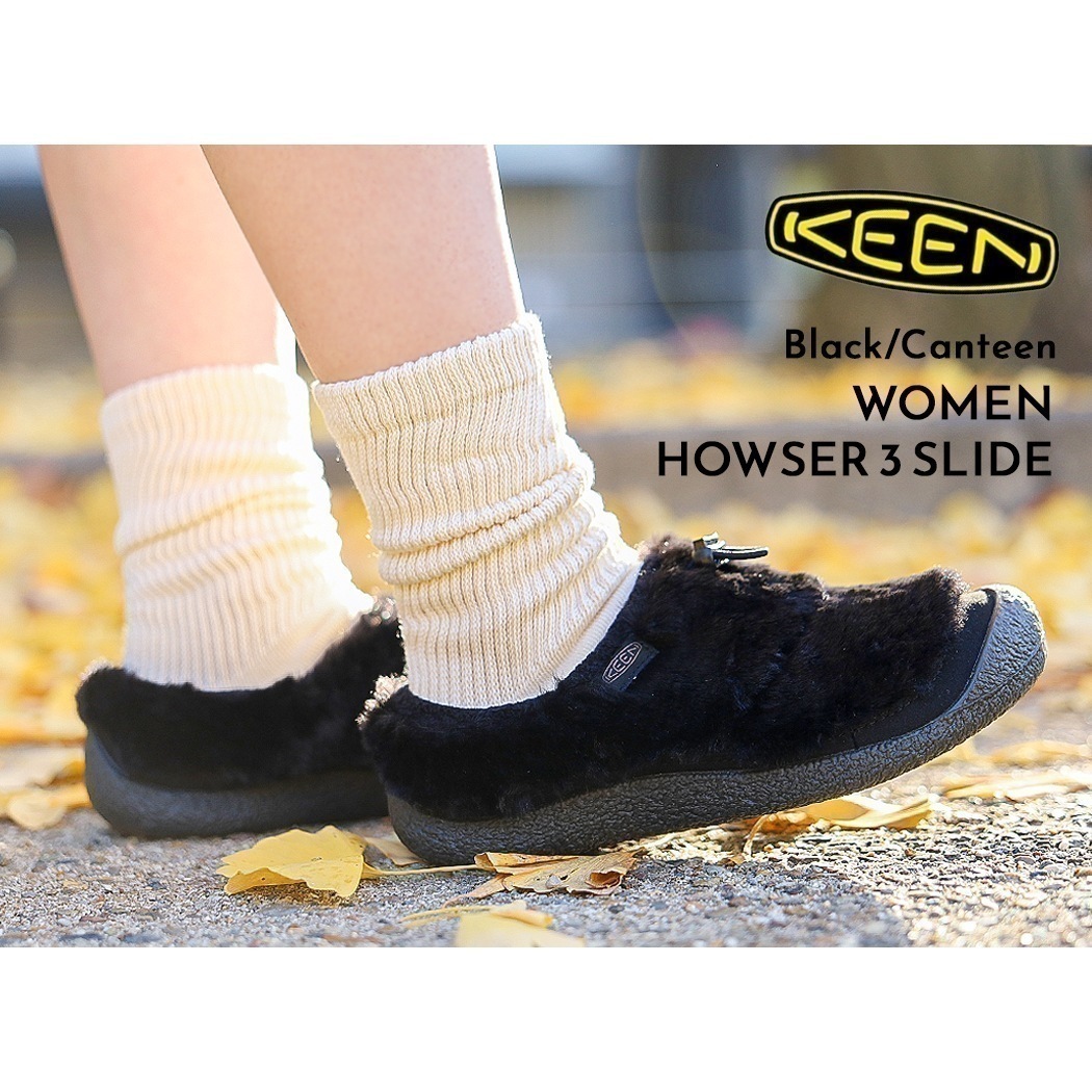 KEEN キーン ウィメンズ ハウザー スライド WOMEN HOWSER 3 SLIDE BLACK/CANTEEN シューズ クロッグ サンダル スニーカー レディース 1029436