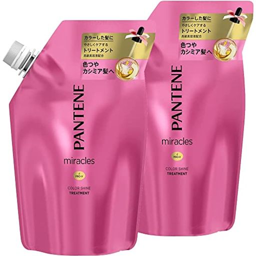 【2点セット】 パンテーン ミラクルズ カラーシャイン トリートメント 詰め替え 420G 2個