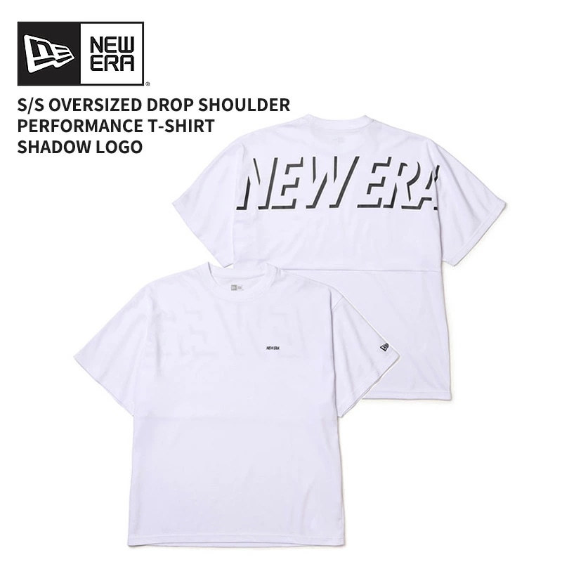 ニューエラ ユニセックス Tシャツ NEW ERA 半袖 オーバーサイズド ドロップショルダー Tシャツ Shadow Logo ホワイト 14410160
