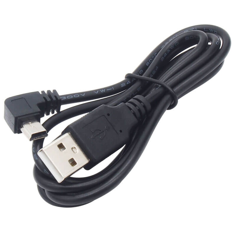 miniUSBケーブル ( USB-A ストレート - (オス) miniUSB L字 USB2.0 USBケーブル 超人気