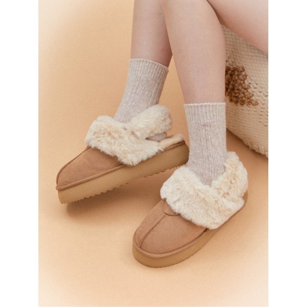 SHOOPEN スエードフリースツーウェイプラットフォームサンダル HPCV8EFV02