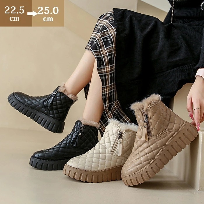 ショートブーツ 防寒ブーツ レディース ハイカット サイドジップ あったか 冬用靴 ボア ブーツ アウトドア 雪靴 防寒靴 防水 ふわふわ 裏起毛 シューズ 女性 美足 軽量 ぺたんこ 厚底 快適 痛