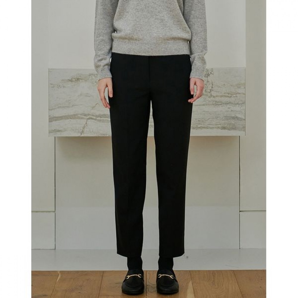 [ヘッジズレディース] 24FW 起毛ストレートスラックスブラック HSPA4DP81BK