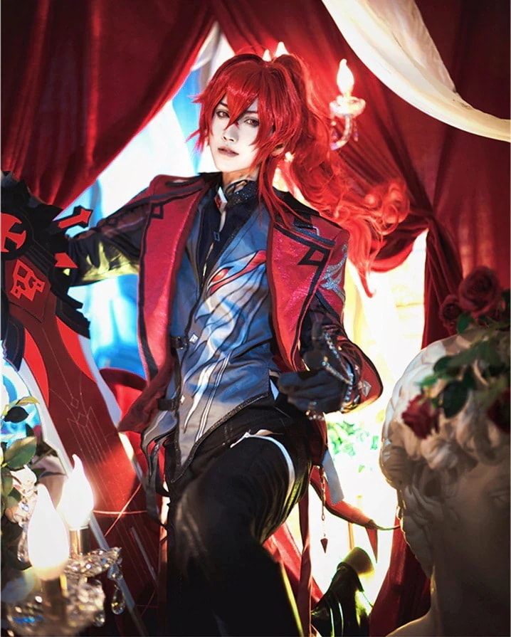 原神 げんしん Genshin Diluc Ragnvindr ディルックラグヴィンド コスプレ衣装 コスチューム ハロウィン 変装 仮装期間限定30％