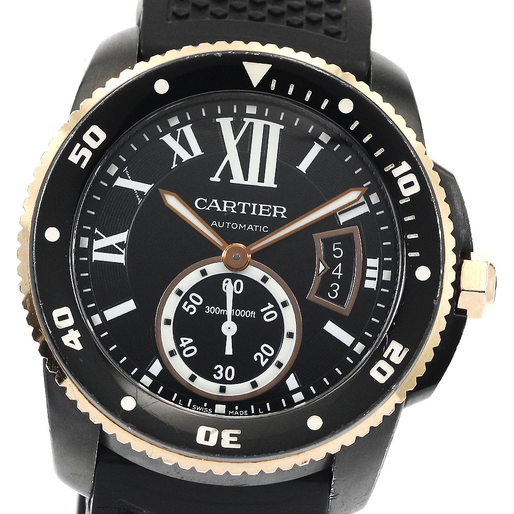 カルティエ CARTIER W2CA0004 カリブルドゥカルティエ ダイバー デイト 自動巻き メンズ 保証書付き_889724【中古】