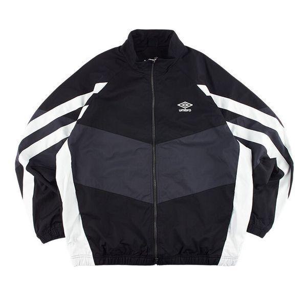 ダブルデッカー スタンドネック 配色 ブルゾン ウィンドブレーカー ブラック UQ121CJK13_P413345445