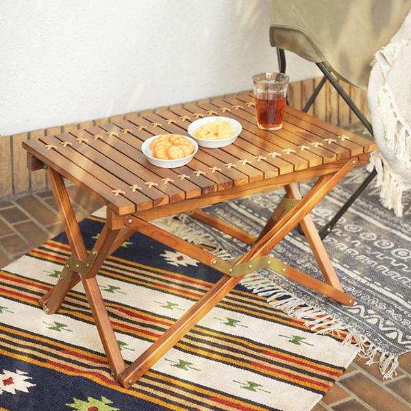 折りたたみテーブル アウトドア 屋外 キャンプ バーベキュー 簡易 折畳みテーブル 折り畳みテーブル 木製 天然木 ナチュラル ガーデニング 庭 テラス ベランダ