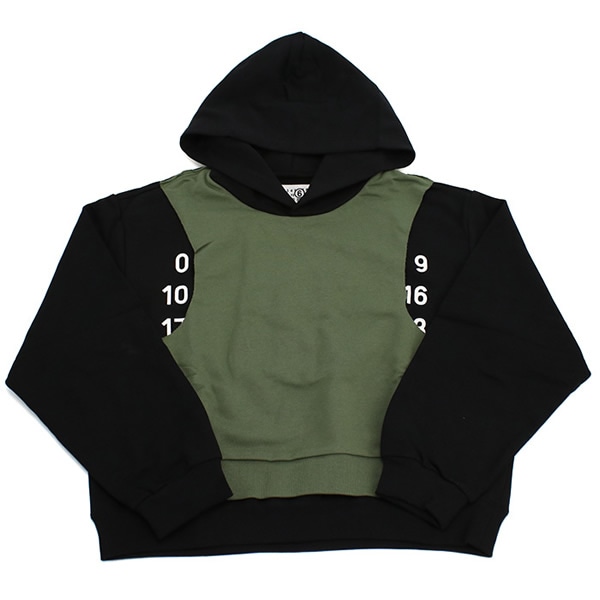 MM6 パーカー キッズ M60680 MM02X M6C21 カーキ ブラック