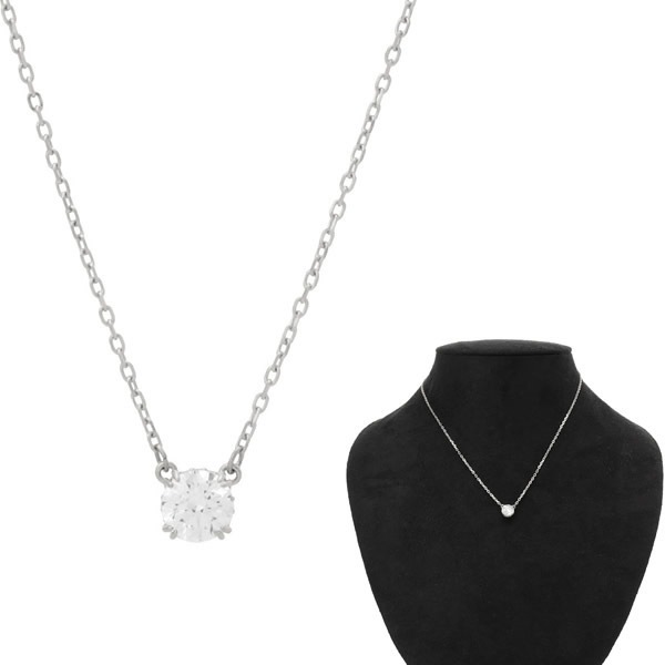 ネックレス 5636706 コンステラ ラウンドカット クリスタル パヴェ ペンダント レディース アクセサリー Constella ホワイト シルバー