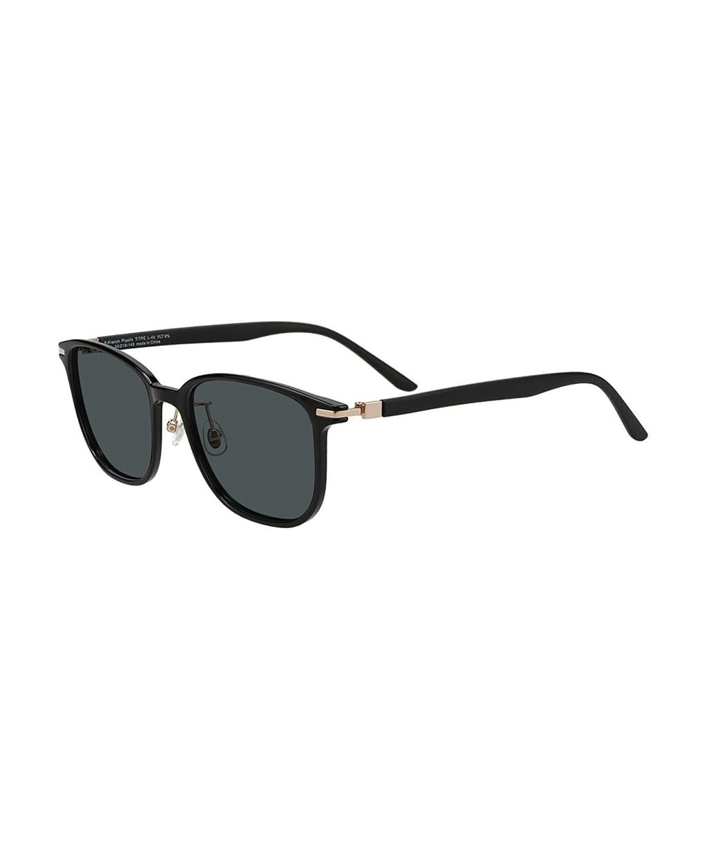 [ゾフ] SUNCUTGlasses/UV100%CUT ウェリントン型 サングラスレザー調 ラバーテンプル ズレ落ちにくい ユニセックス ズレ落ち防止 紫外線対策 UV対策 UVカット メンズ レ