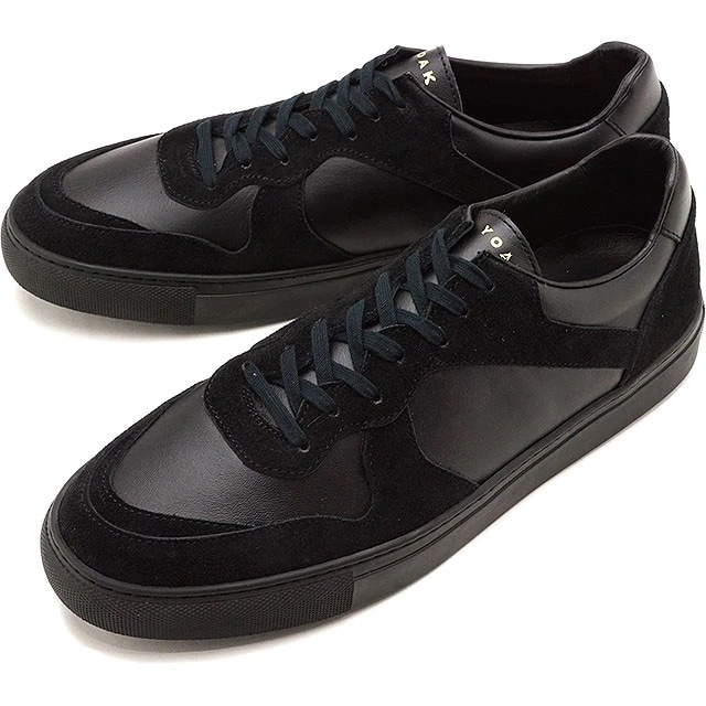 ヨーク YOAK 国産スニーカー ユリス ULYSE メンズ 日本製 レザーシューズ 靴 BLACK/BLACK ブラック系
